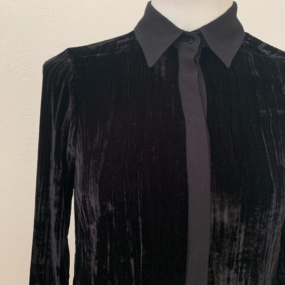 Velvet Button Up Top